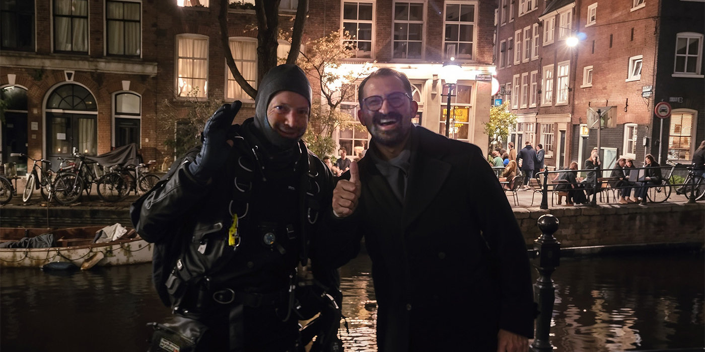 iPhone uit de gracht bij de Pansemertbrug gered