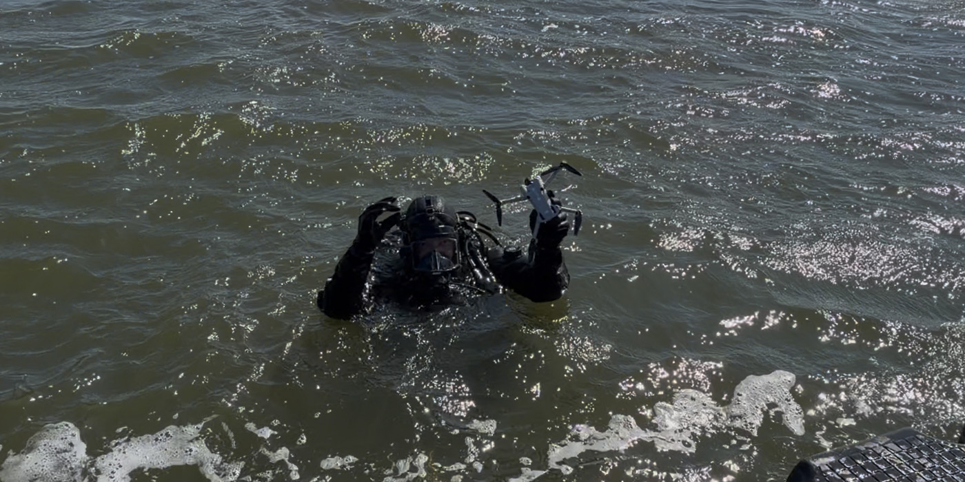 Drone uit Veluwemeer gered door Recovery Divers