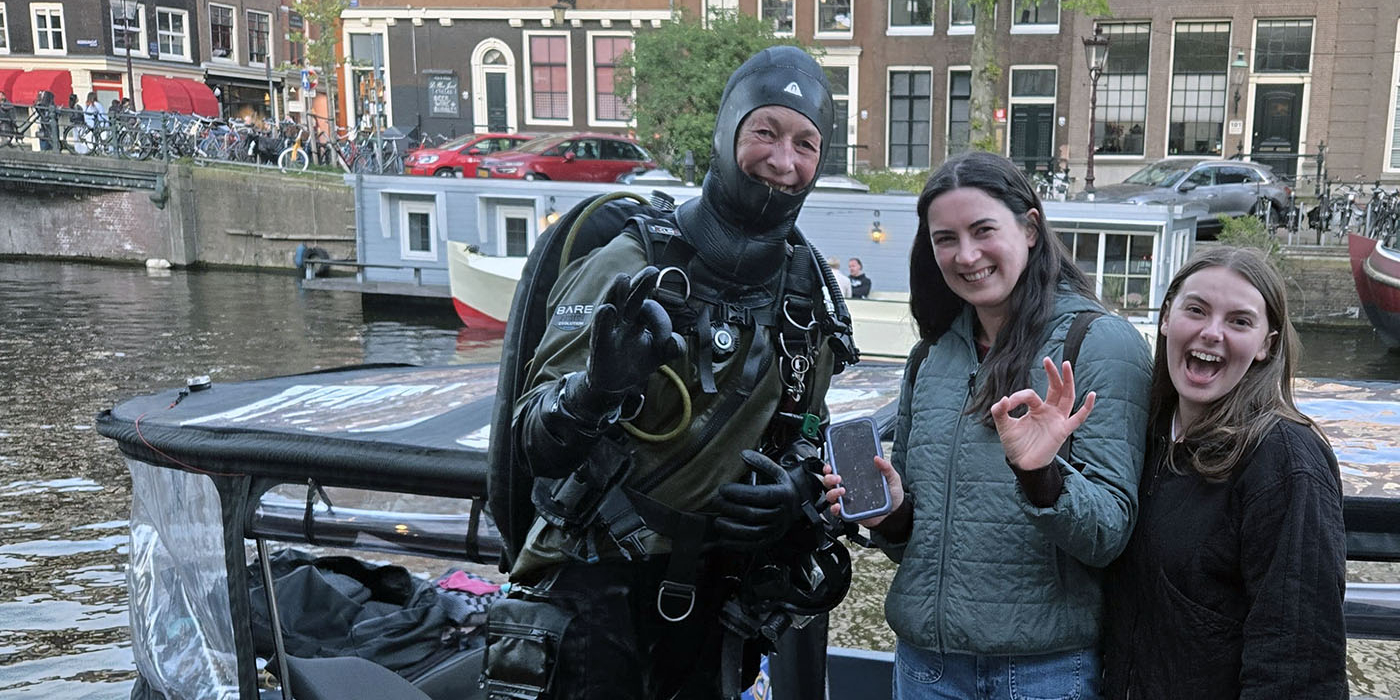 Telefoon gered uit de Keizersgracht, vakantie gered!